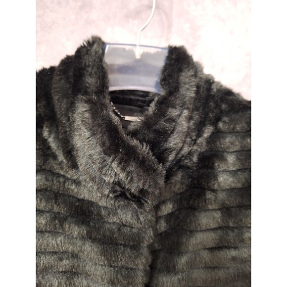 Express Faux Fur Coat Womens Sz Large Y2K Old Money Gothic Plush Shaggy Soft - Picture 8 of 15